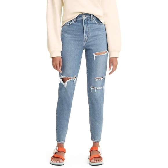 Levi High Waisted Mom Jean Size W27 L27 - Picture 2 of 5